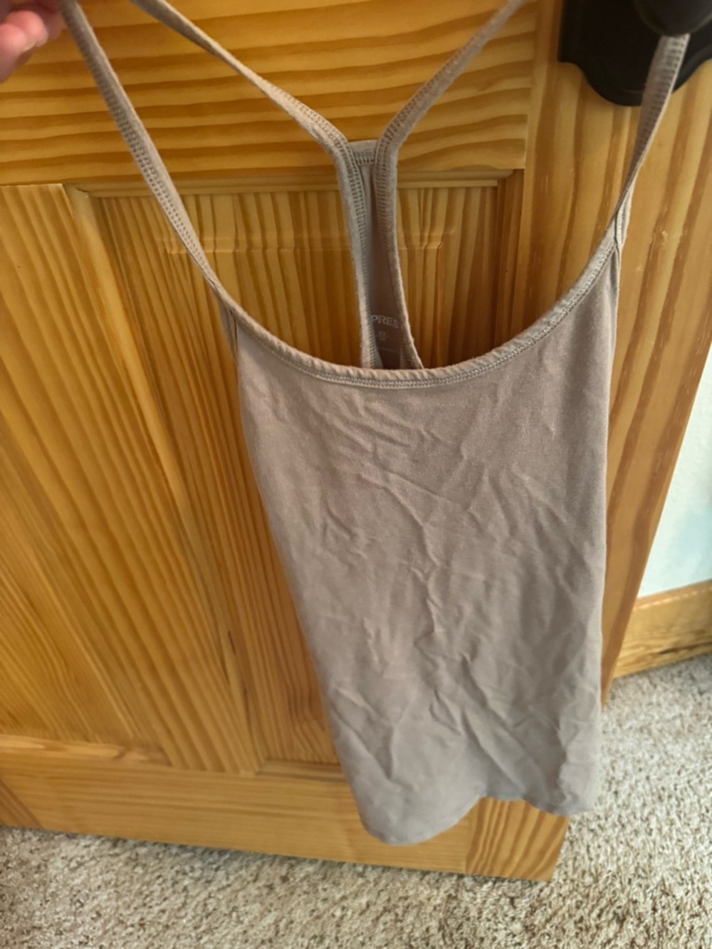 Express Beige Racerback Tank Top